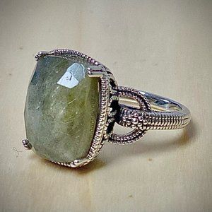 Beautiful Jade Sterling Ring